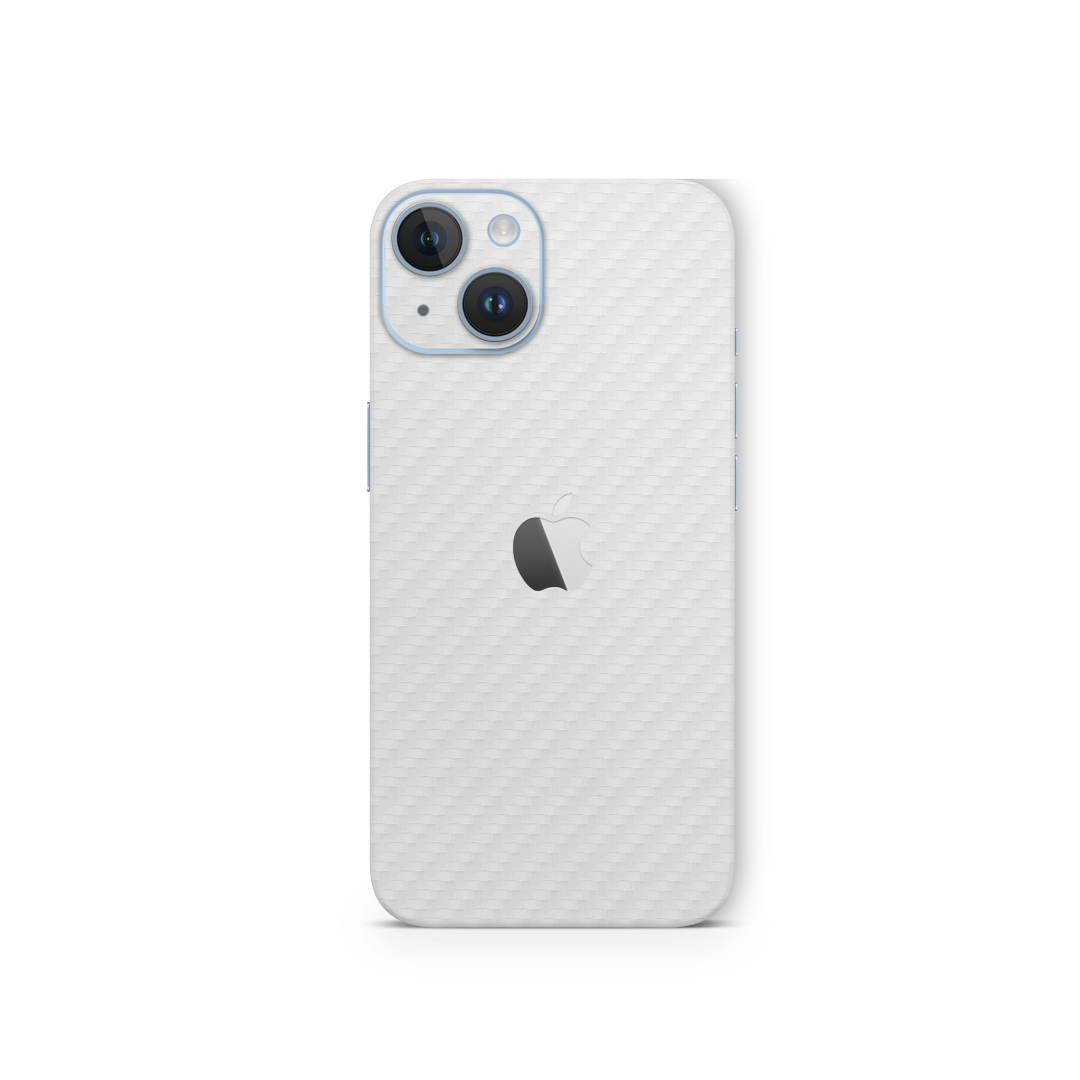 Carbon Fiber White Skin for iPhone 14 Plus