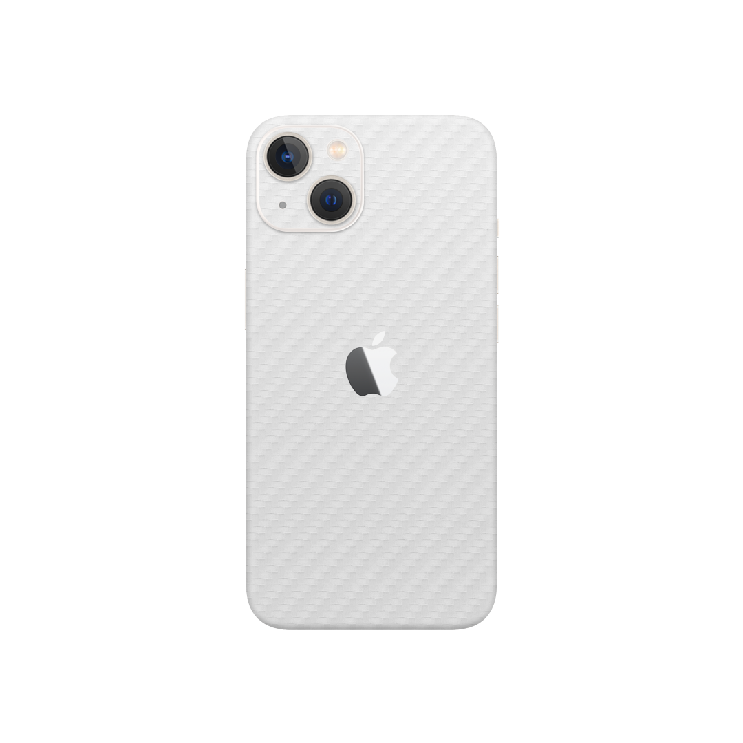 Carbon Fiber White Skin for iPhone 13