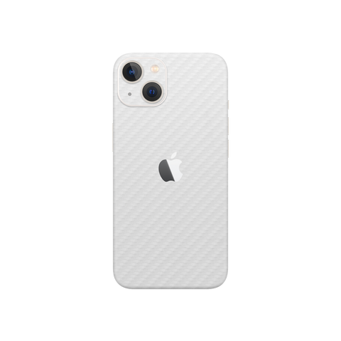 Carbon Fiber White Skin for iPhone 13