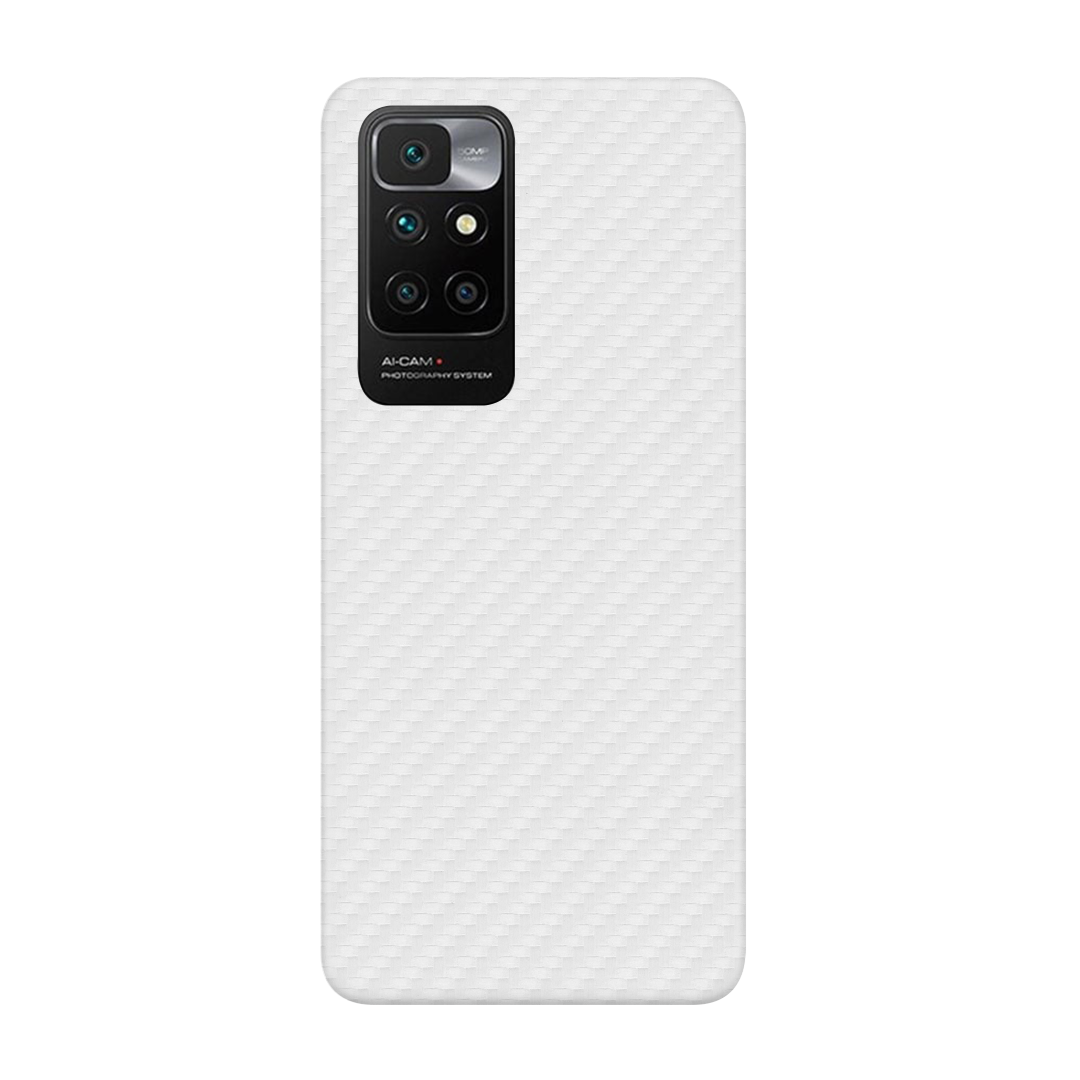 Carbon Fiber white Skin for Redmi Note 10