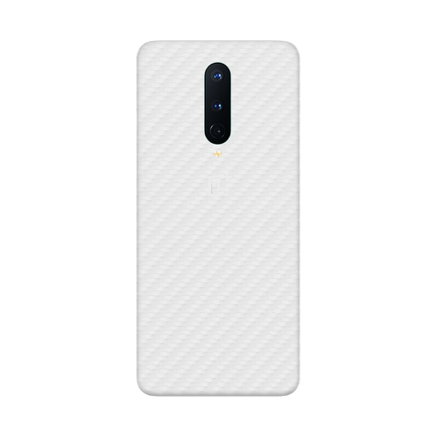Carbon Fiber White Skin for OnePlus 8