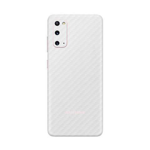 Carbon Fiber White Skin for Samsung S20 Plus