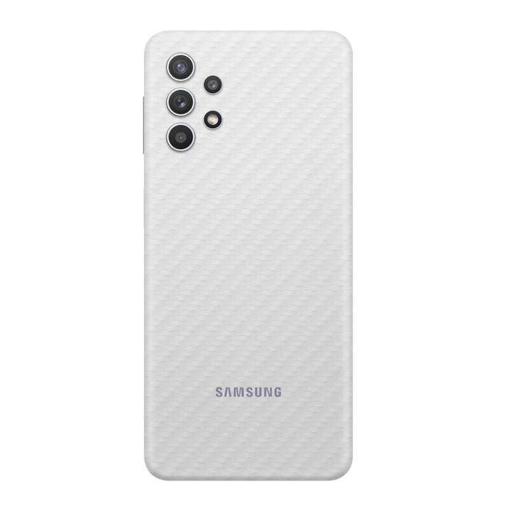 Carbon Fiber White Skin for Samsung A32