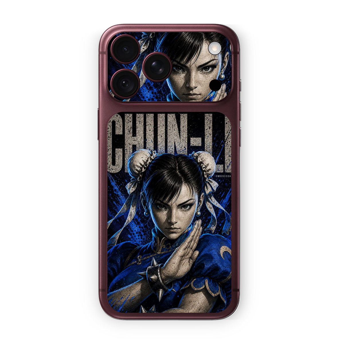 Chun-Li Blue Warrior Edition Phone Skin – Street Fighter Design