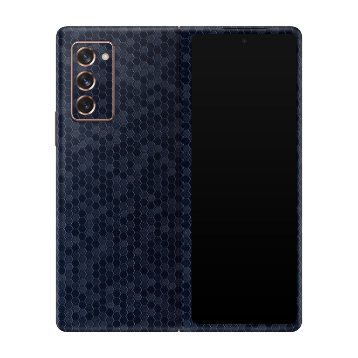 Honeycomb Blue Skin for Samsung Fold 2