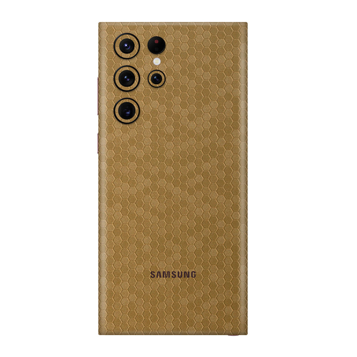 Honeycomb Gold Skin for Samsung S23 Ultra
