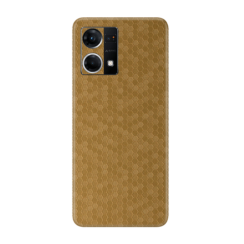 Honeycomb Golden Skin for Oppo F21 Pro 4G