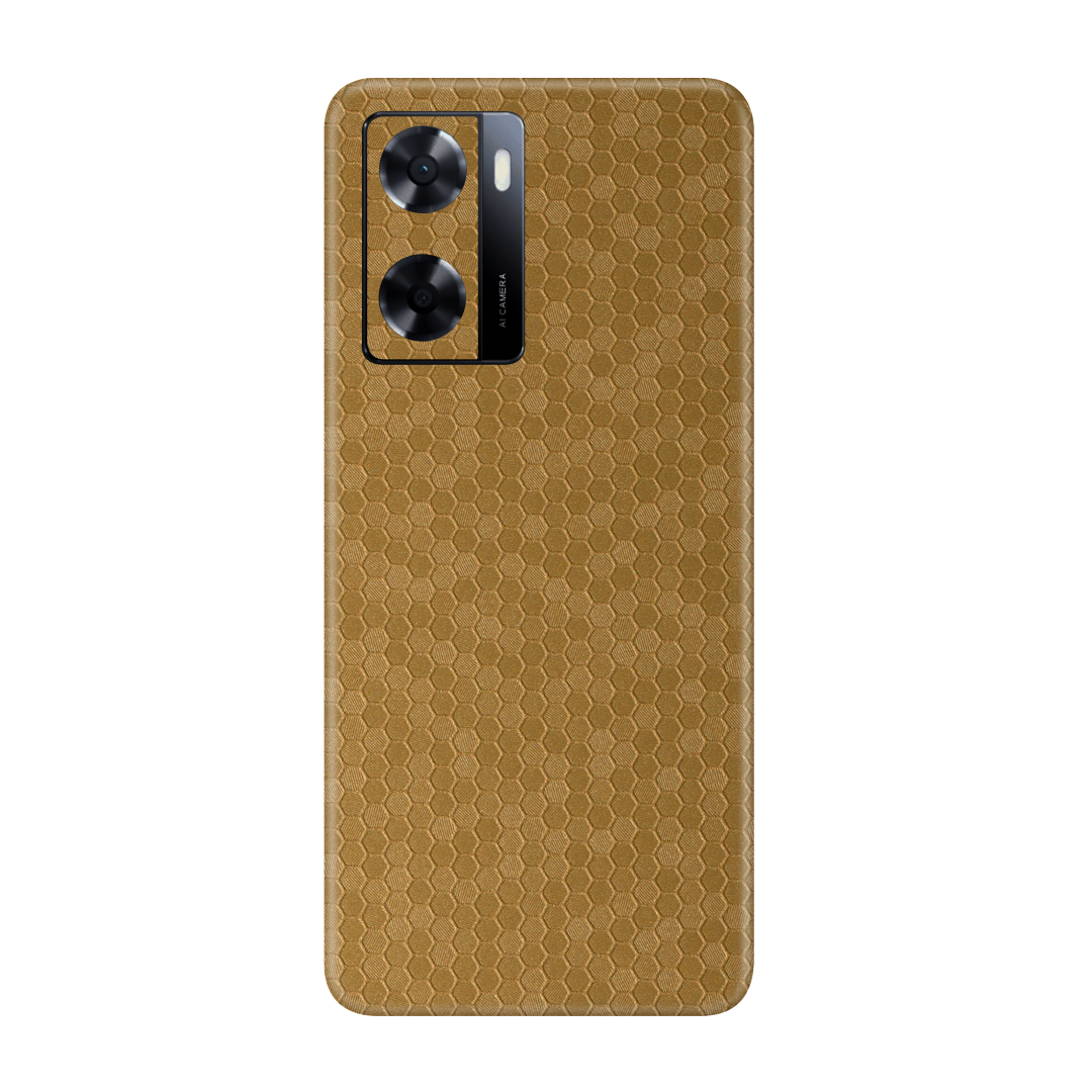 Honeycomb Golden Skin for Oppo A57 4G