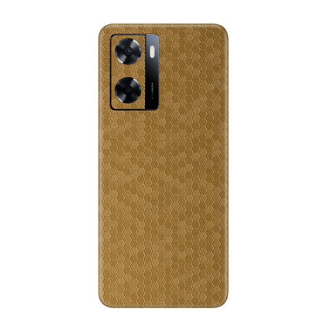 Honeycomb Golden Skin for Oppo A57 4G