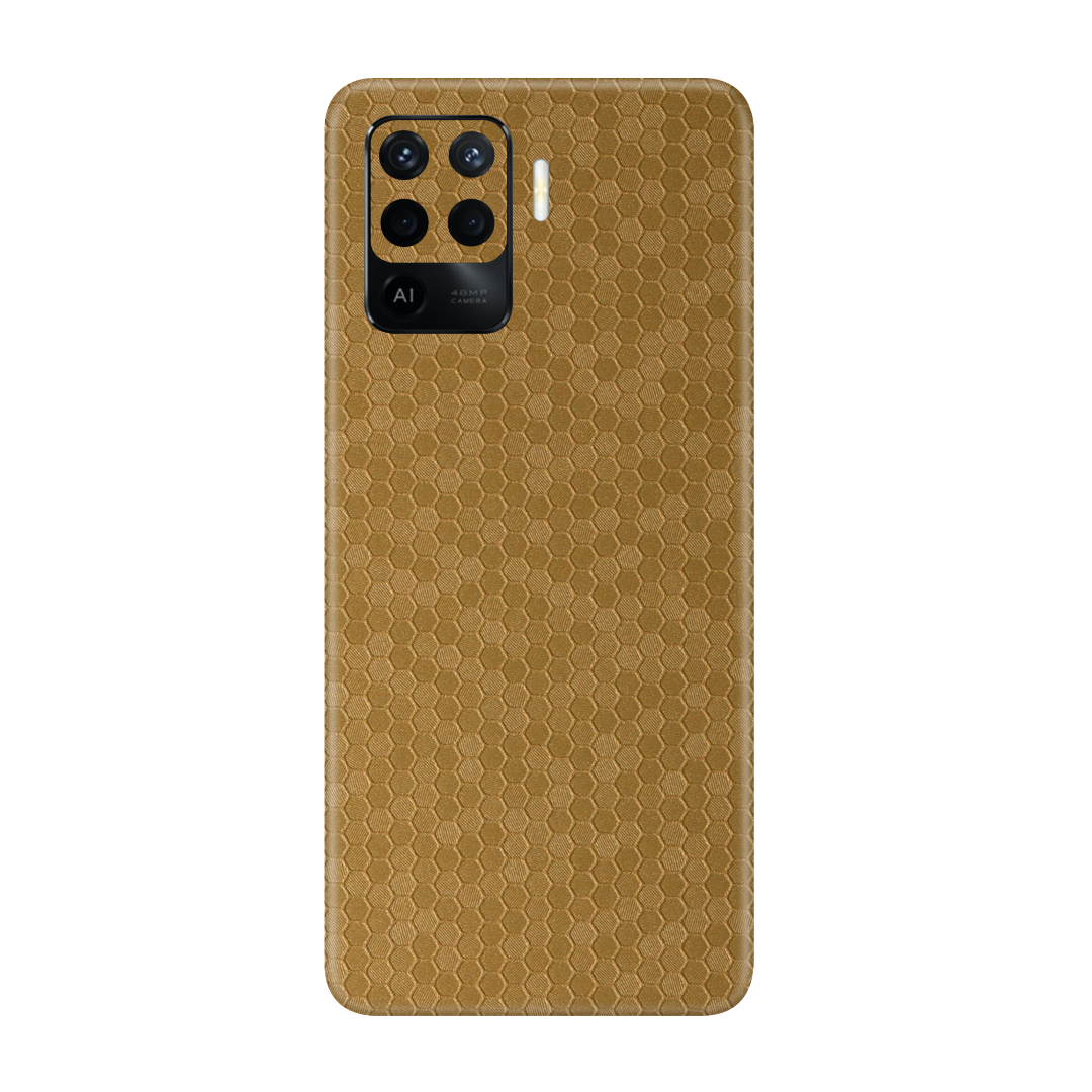 Honeycomb Golden Skin for Oppo F19 Pro