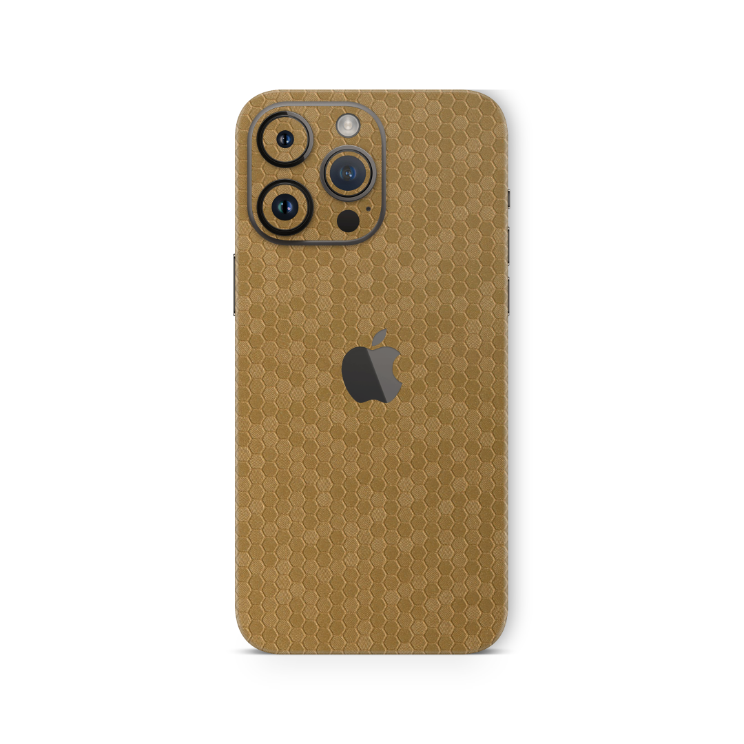 Honeycomb Golden Skin for Iphone 15 Pro Max