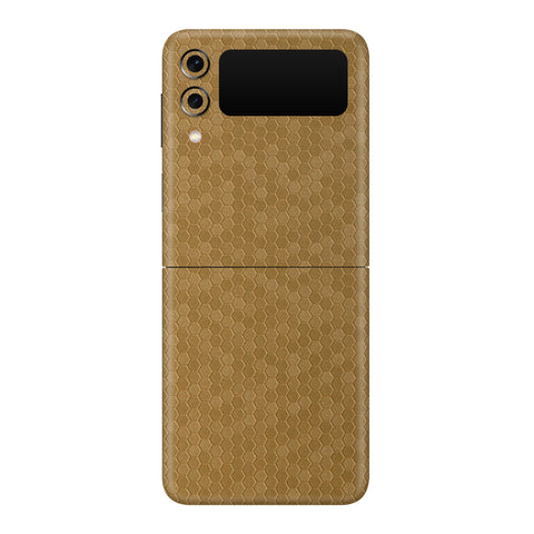 Honeycomb Gold Skin for Samsung Flip 4