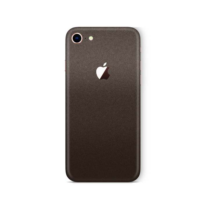 Matte Brown Metallic Skin For iPhone 8