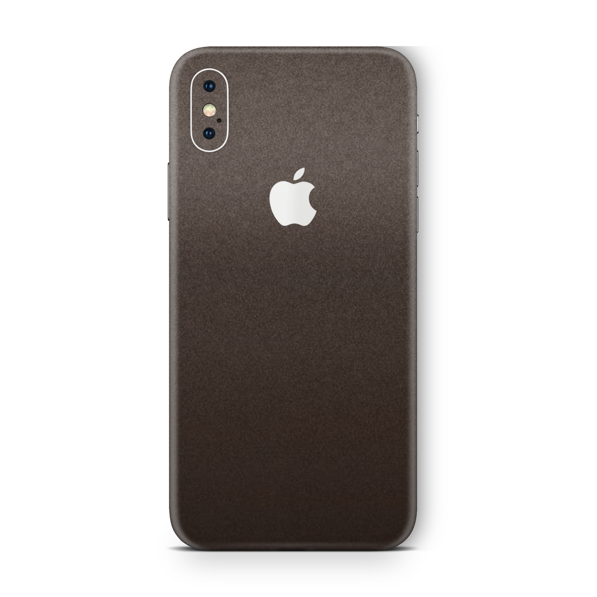 Matte Brown Metallic Skin For iPhone Xs