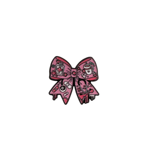 Metal Enamel Brooches 3m Sticker Pink bow