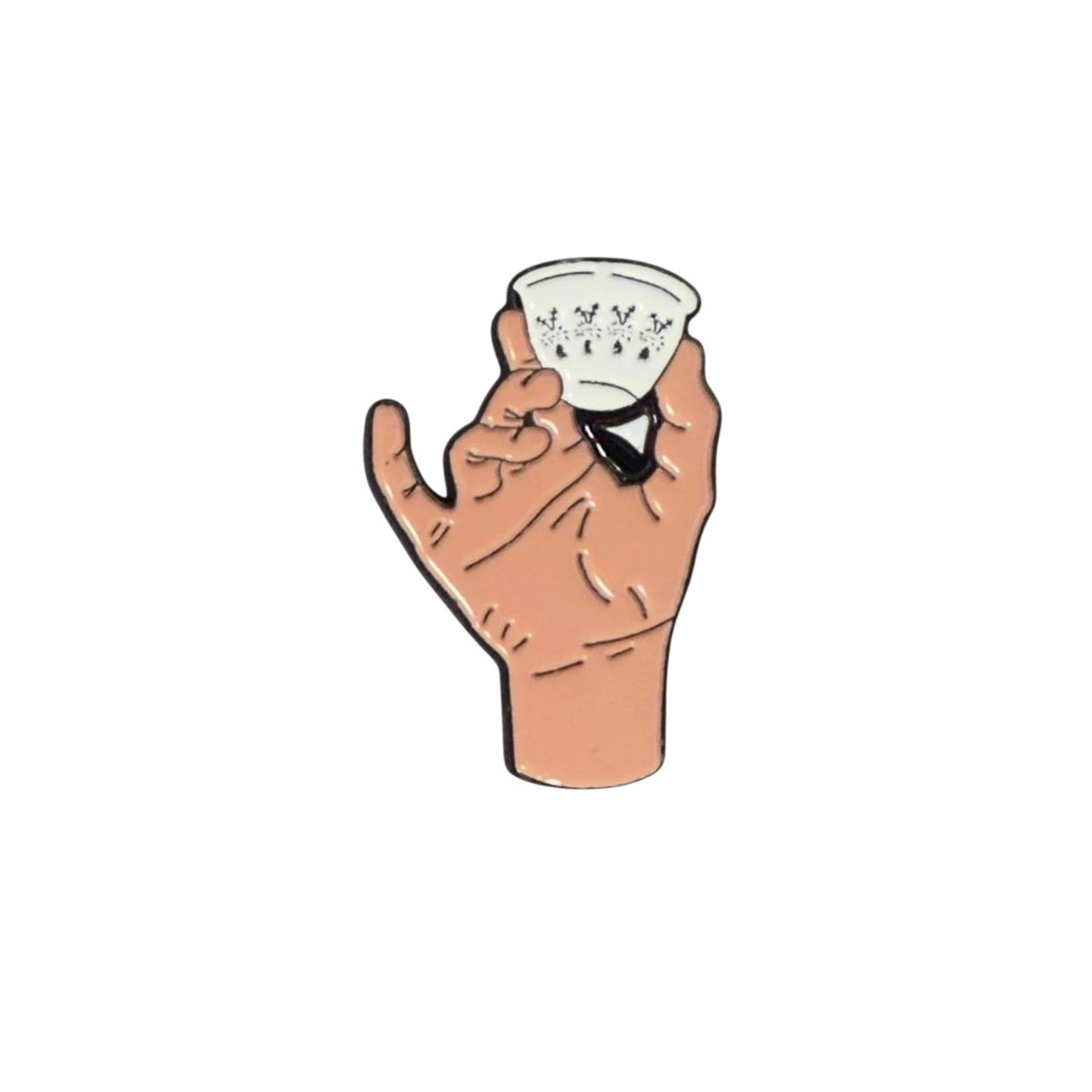 Metal Enamel Brooches 3m Sticker Fashion Jewelry Design Hand Gesture