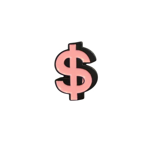 Metal Enamel Brooches 3m Sticker Fashion Jewelry Design Dollar Sign