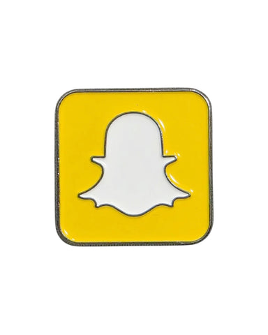 Metal Enamel Brooches 3m Sticker Fashion Jewelry Design Snapchat Logo
