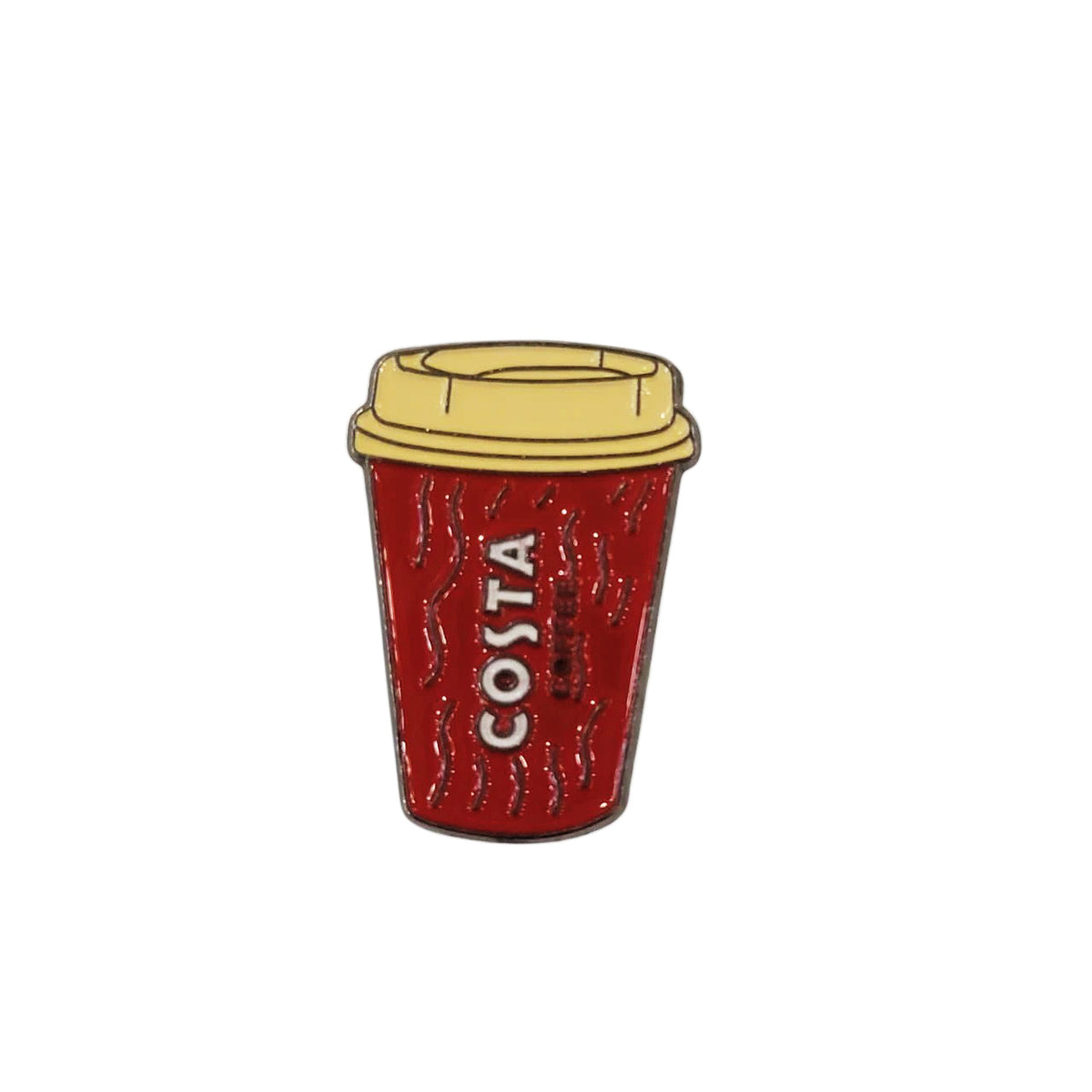 Metal Enamel Brooches 3m Sticker Fashion Jewelry Design Coffee cup / Costa