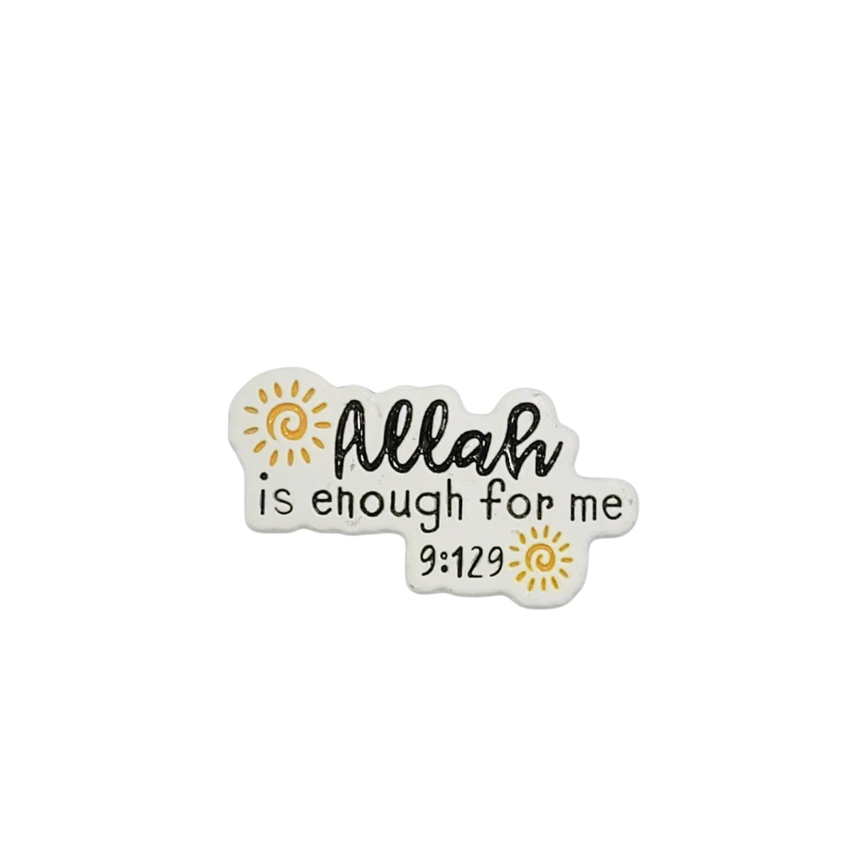 Metal Enamel Brooches 3m Sticker Allah is Enough For Me
