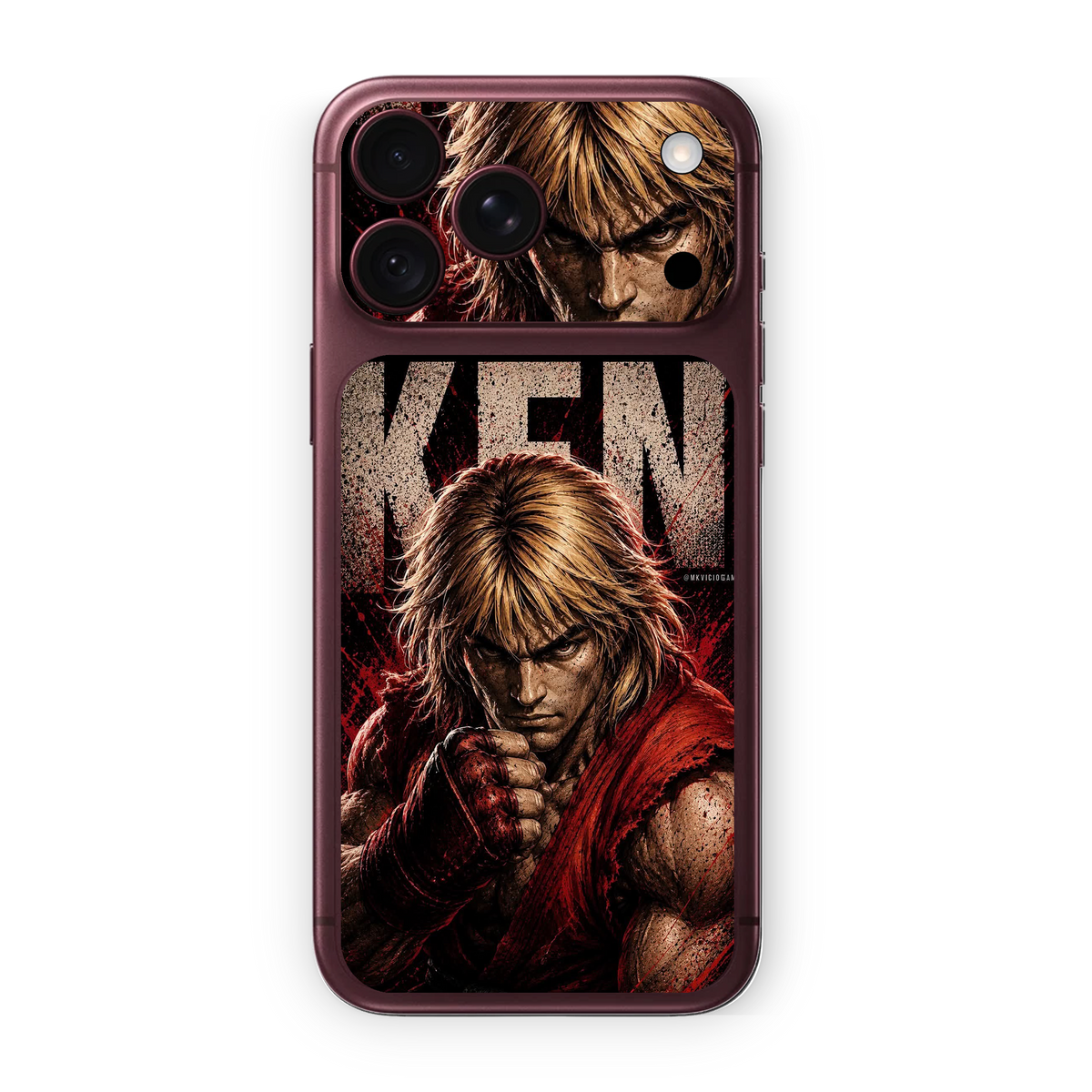 Ken Warrior Edition Phone Skin – Street Fighter Design