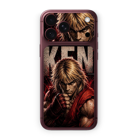 Ken Warrior Edition Phone Skin – Street Fighter Design