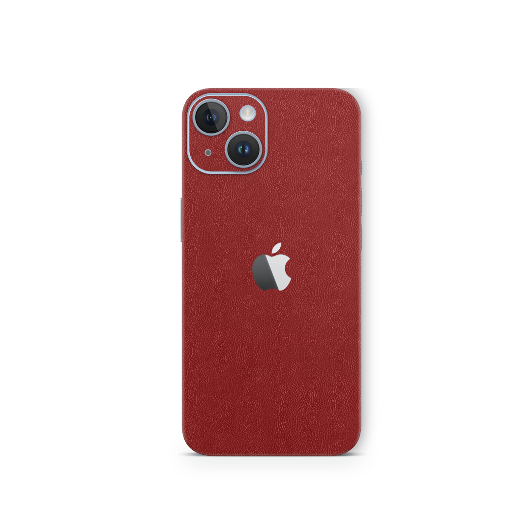 Cowhide Red Skin for Iphone 15 Plus