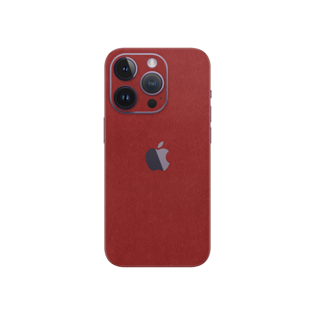 Cowhide Red Skin for IPhone 14 Pro