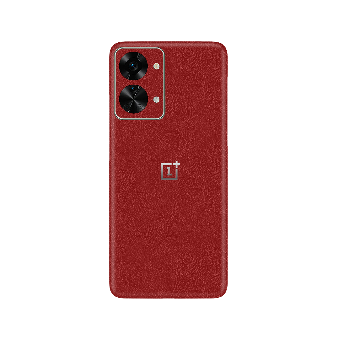 Cowhide Red Skin for OnePlus Nord 2T 5G