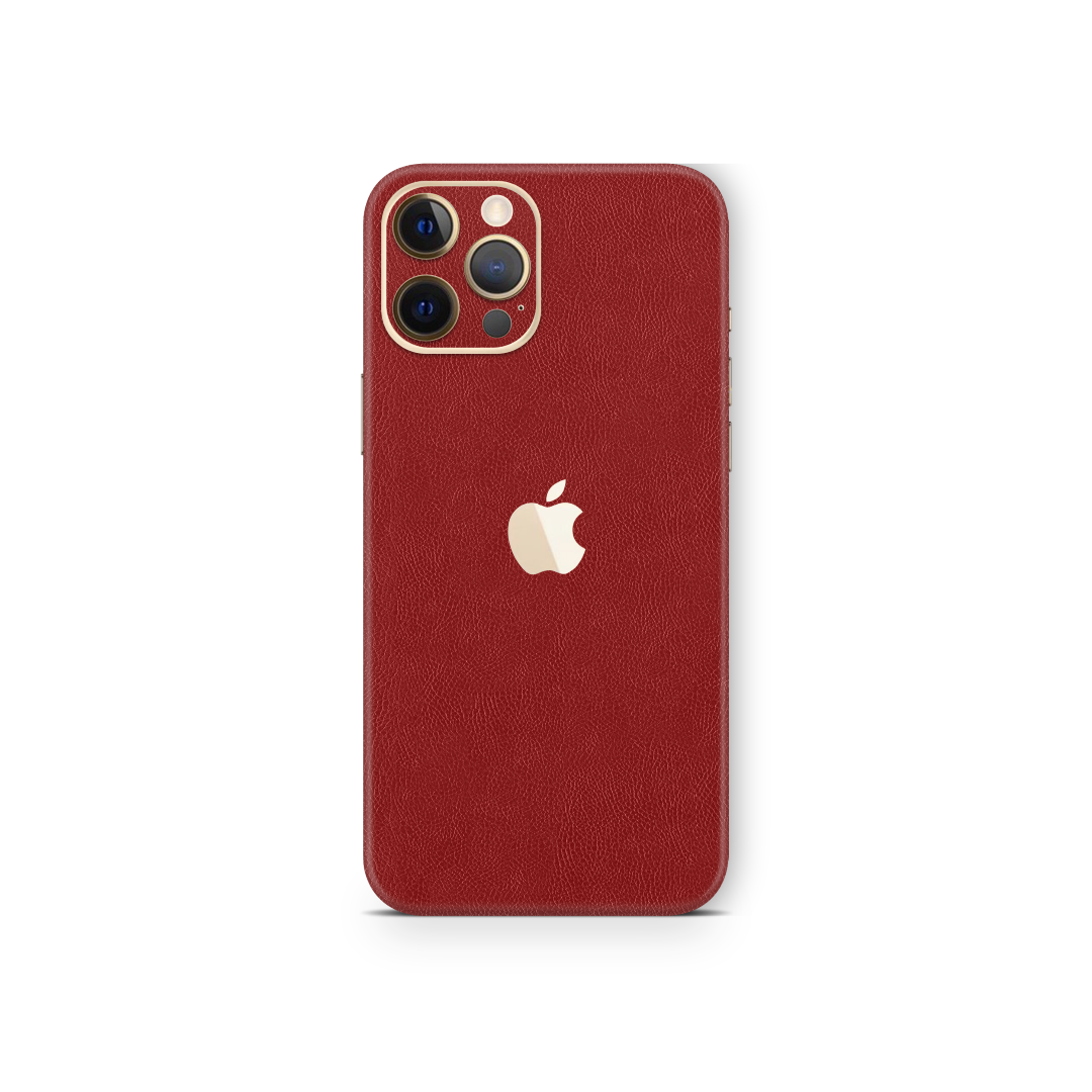 Cowhide Red Skin for iPhone 12 Pro