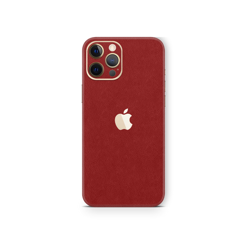 Cowhide Red Skin for iPhone 12 Pro