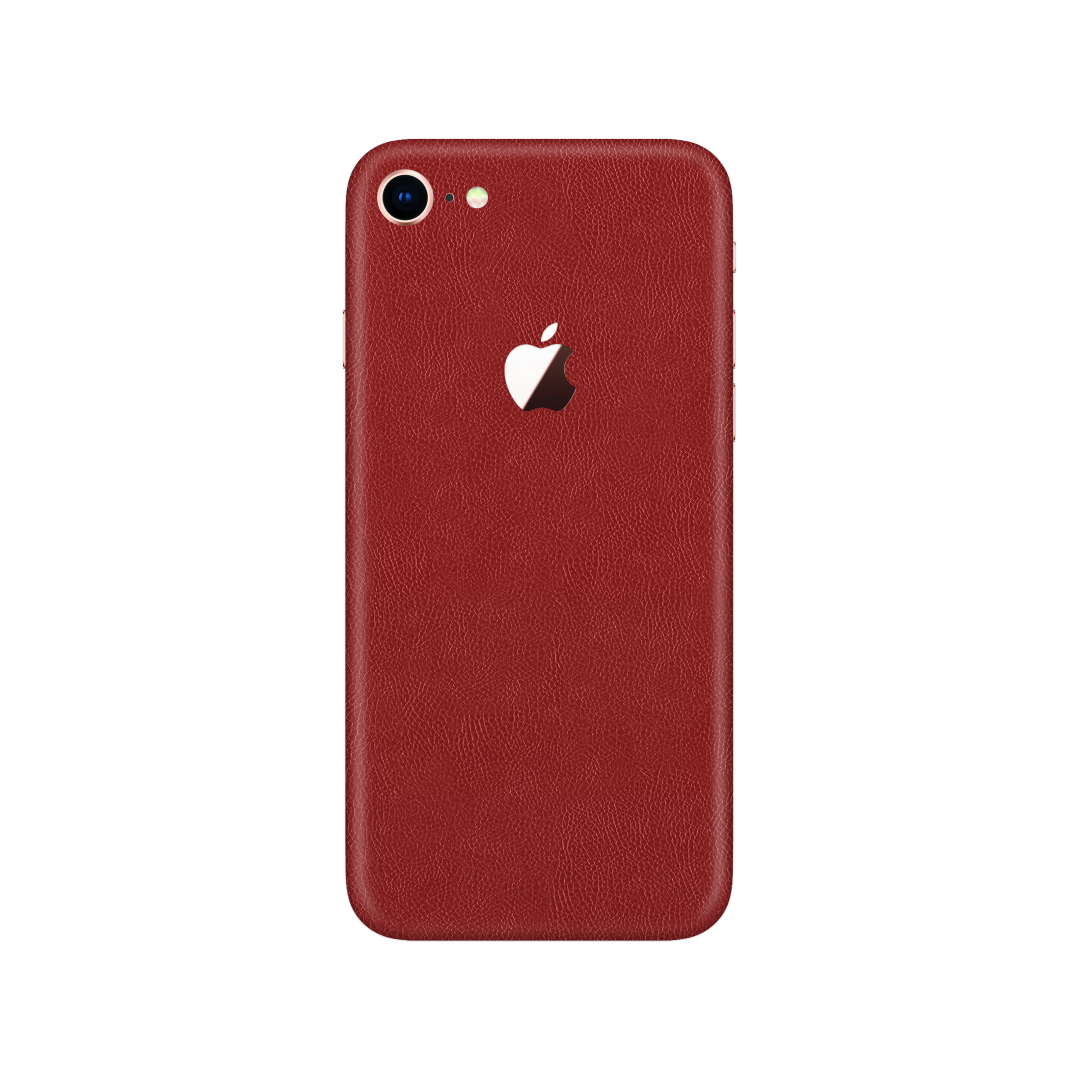 Cowhide Red Skin for iPhone SE 2020