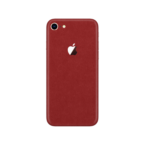 Cowhide Red Skin for iPhone SE 2020