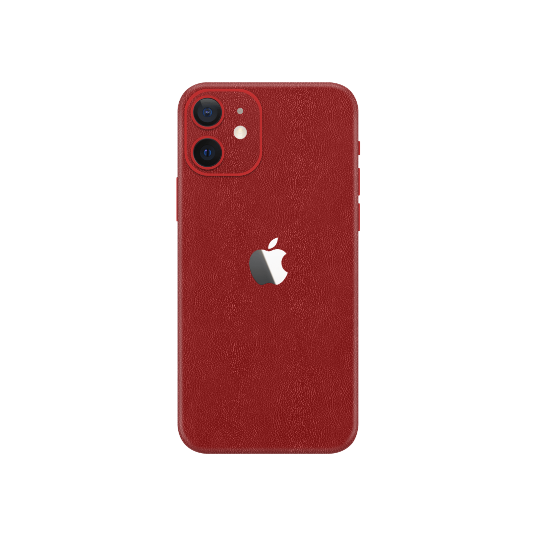 Cowhide Red Skin for iPhone 12