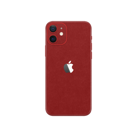 Cowhide Red Skin for iPhone 12