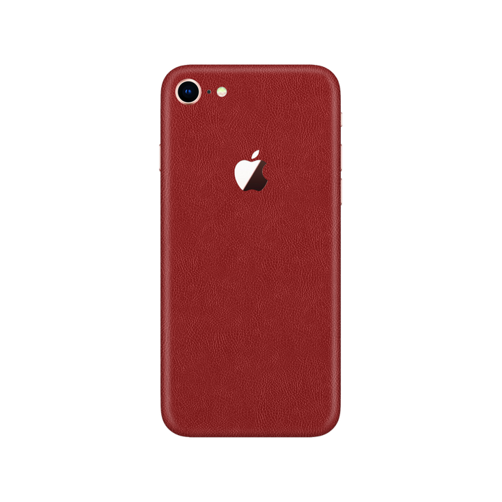 Cowhide Red Skin for iPhone SE 2022
