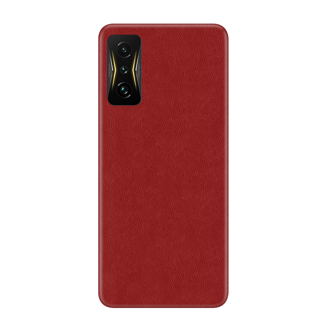 Cowhide Red Skin for Poco 4 GT