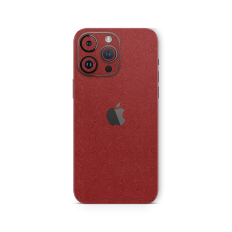 Cowhide Red Skin for Iphone 15 Pro Max