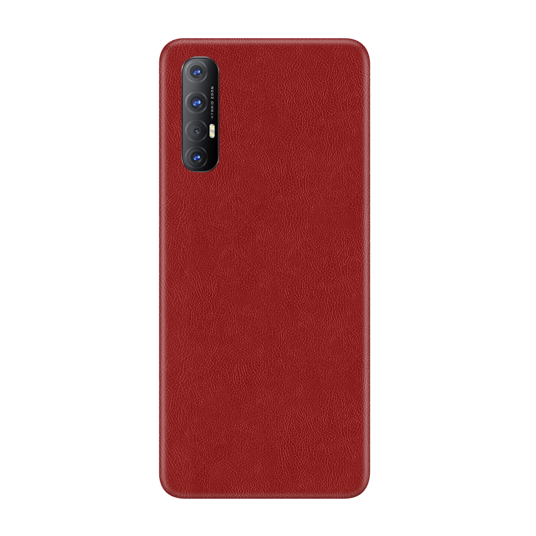 Cowhide Red Skin for Oppo Reno 3