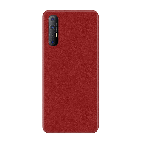 Cowhide Red Skin for Oppo Reno 3