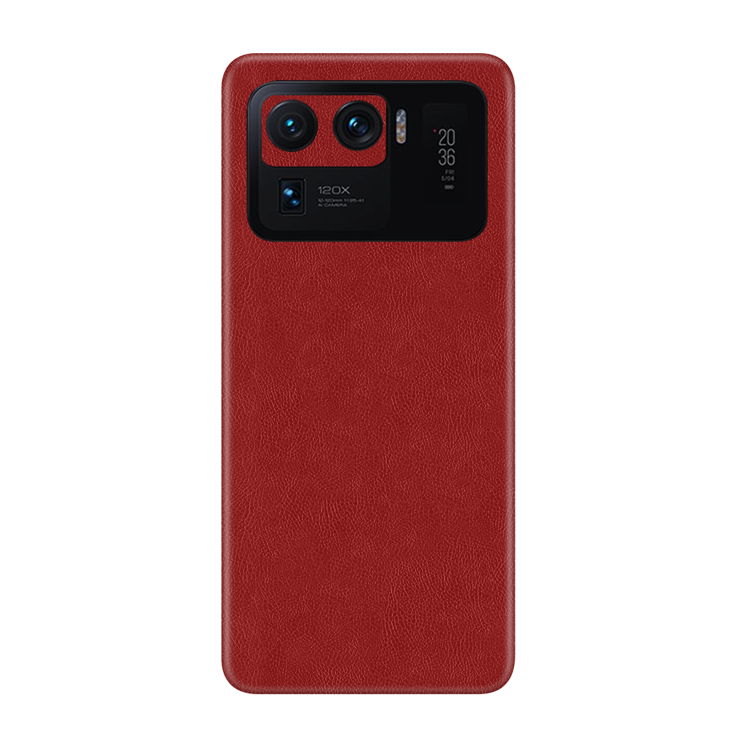 Cowhide Red Skin for MI 11 Ultra 5G