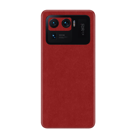 Cowhide Red Skin for MI 11 Ultra 5G