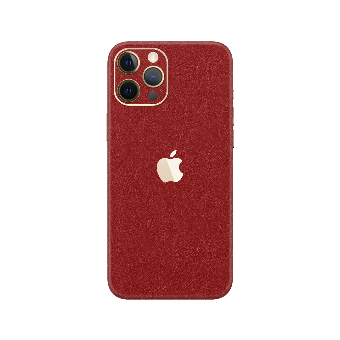 Cowhide Red Skin for iPhone 12 Pro Max