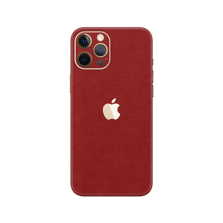 Cowhide Red Skin for iPhone 12 Pro Max