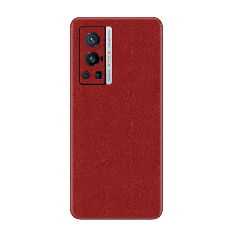 Cowhide Red Skin for Vivo X70 Pro