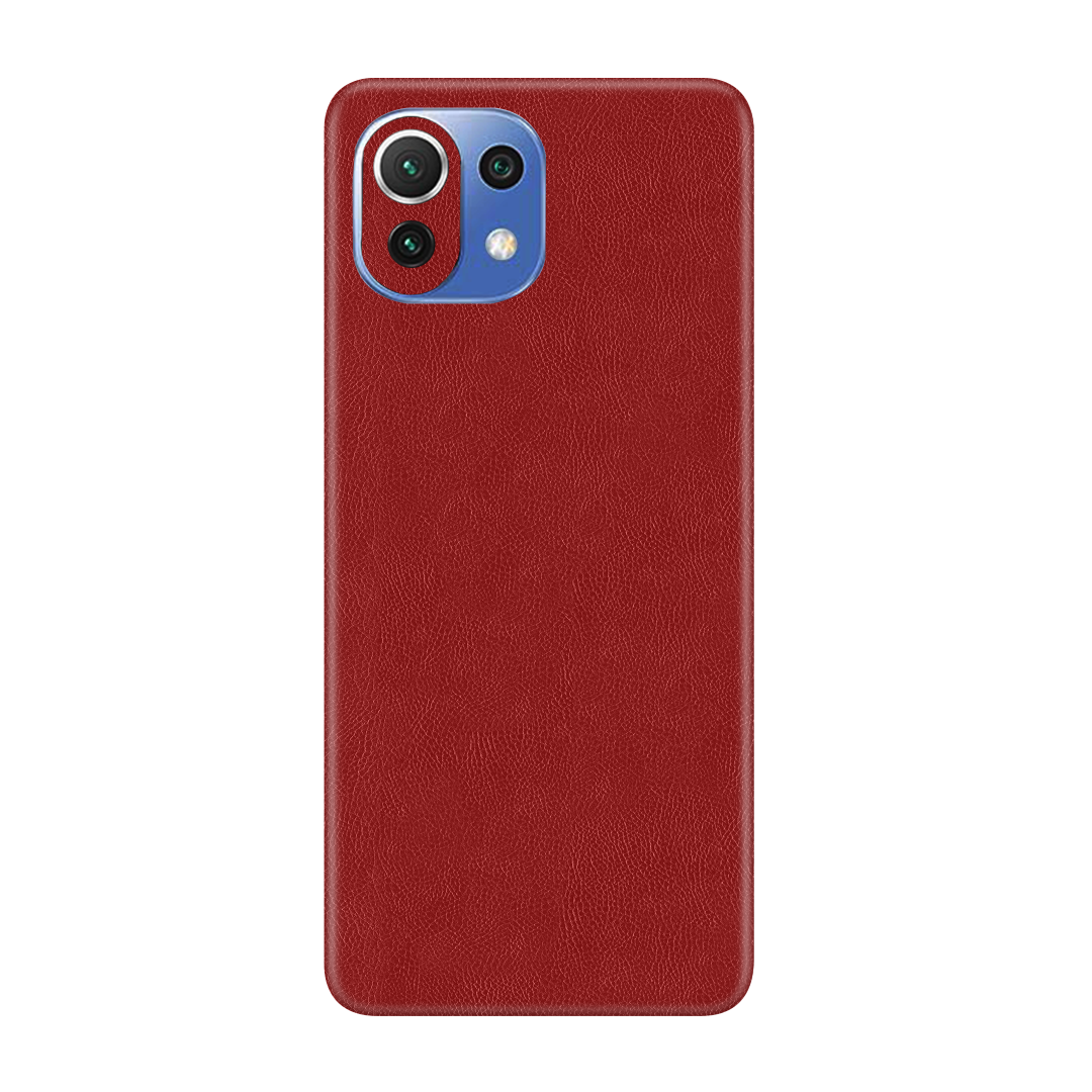 Cowhide Red Skin for MI 11 Lite