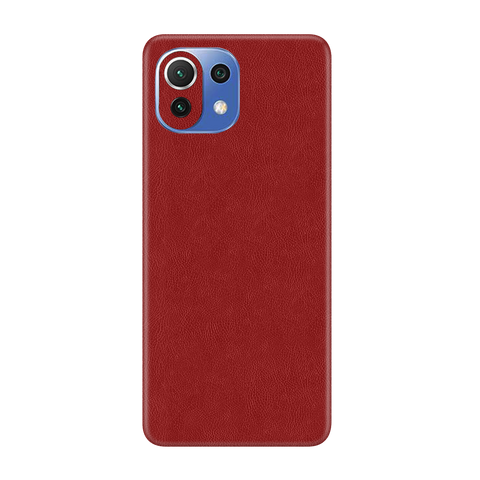 Cowhide Red Skin for MI 11 Lite