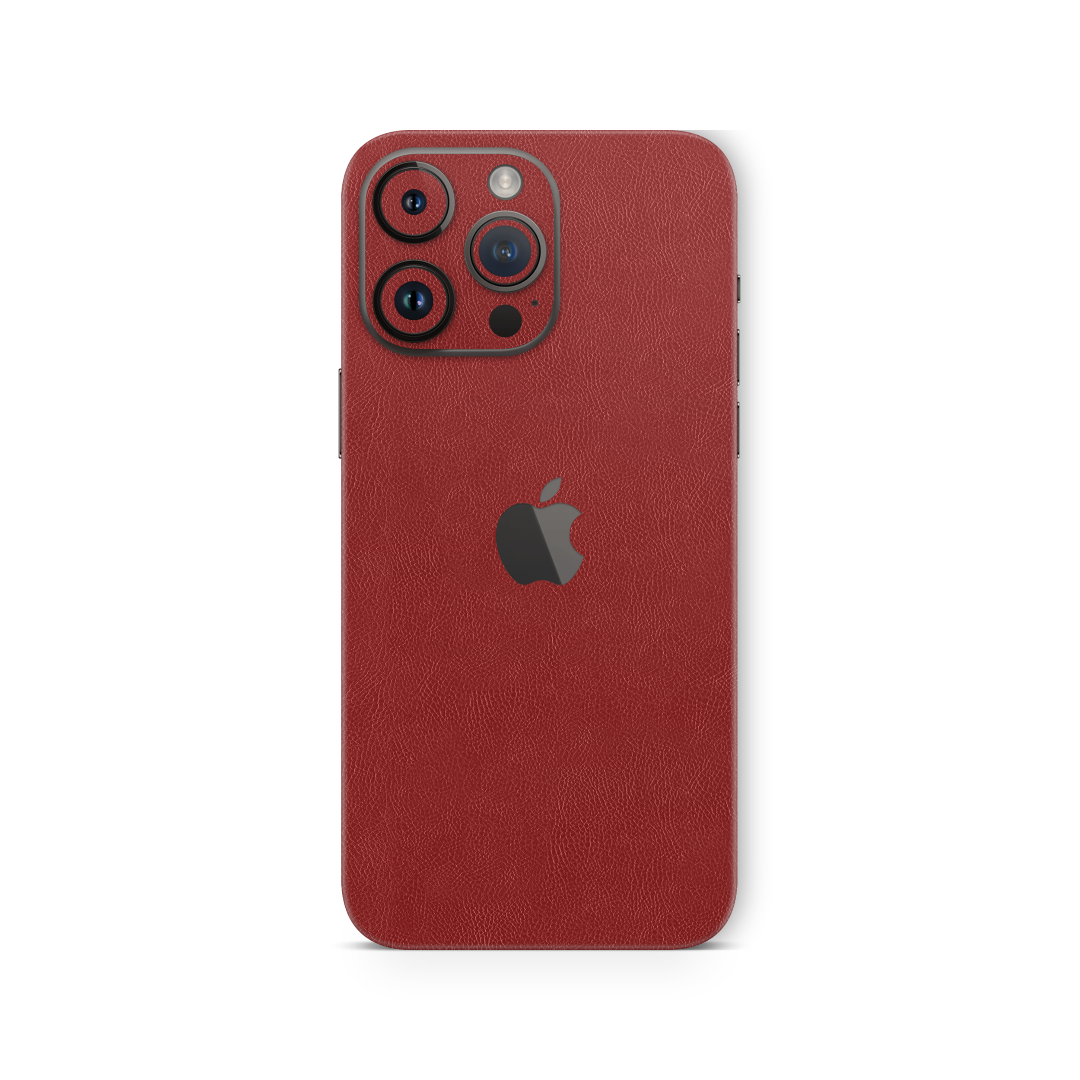 Cowhide Red Skin for Iphone 16 Pro Max