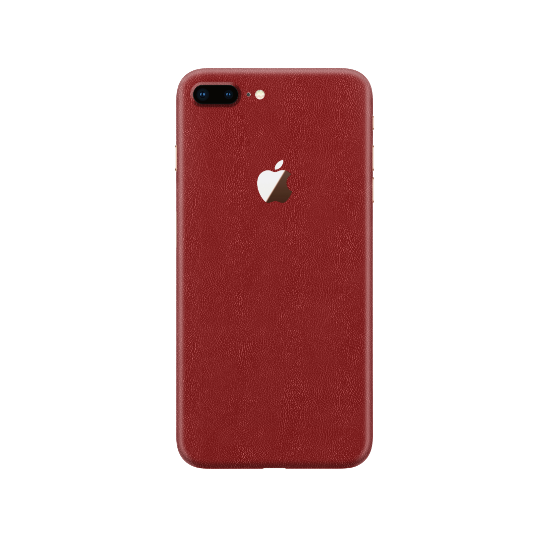 Cowhide Red Skin for iPhone 8 Plus