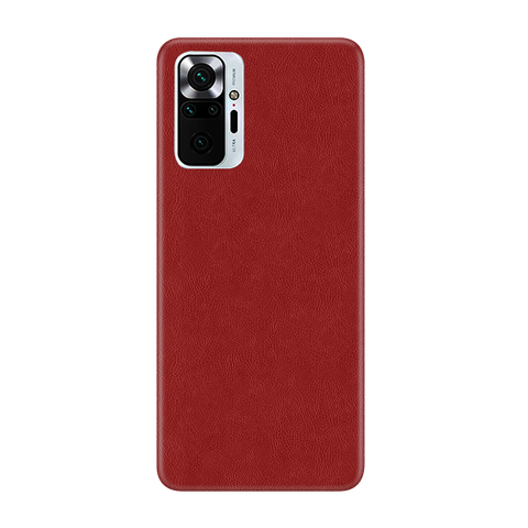 Cowhide Red Skin for Redmi Note 10 Pro